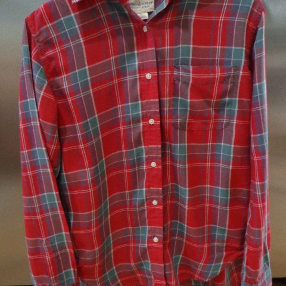 RALPH LAUREN DENIM & SUPPLY Red Plaid Shirt S/P